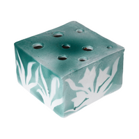 Tulipiere, Turquoise with White Flowers
