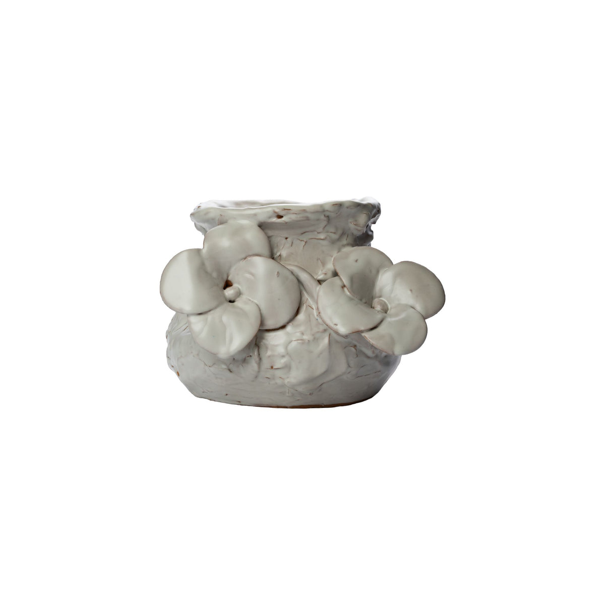 Small White Vase with White Flowers