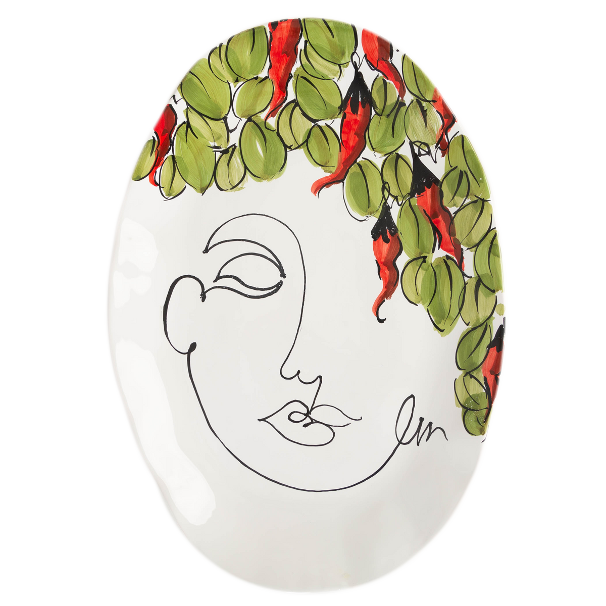 Lucia Oval Platter, Peppers