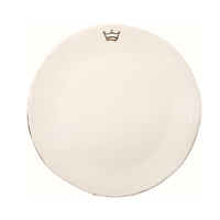 Gold Rim Dinner Plate with Crown