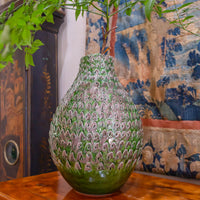Green/Grey Feathered Vase, Large