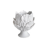 Foliage Footed Cachepot, White