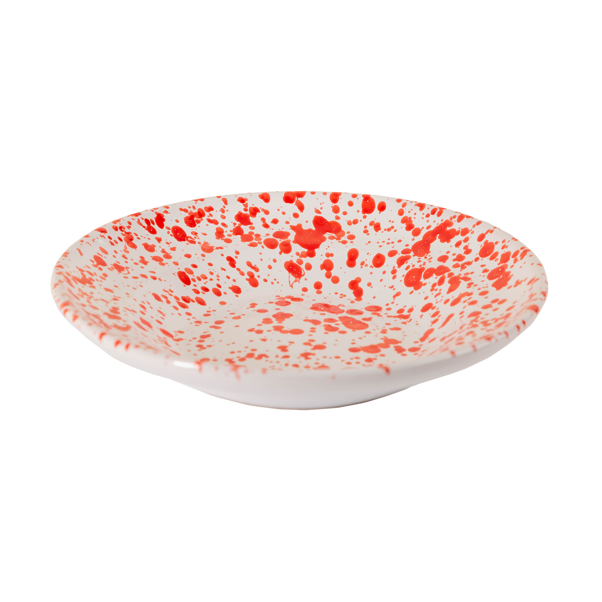 Taverna Speckled Soup Bowl, Red/White