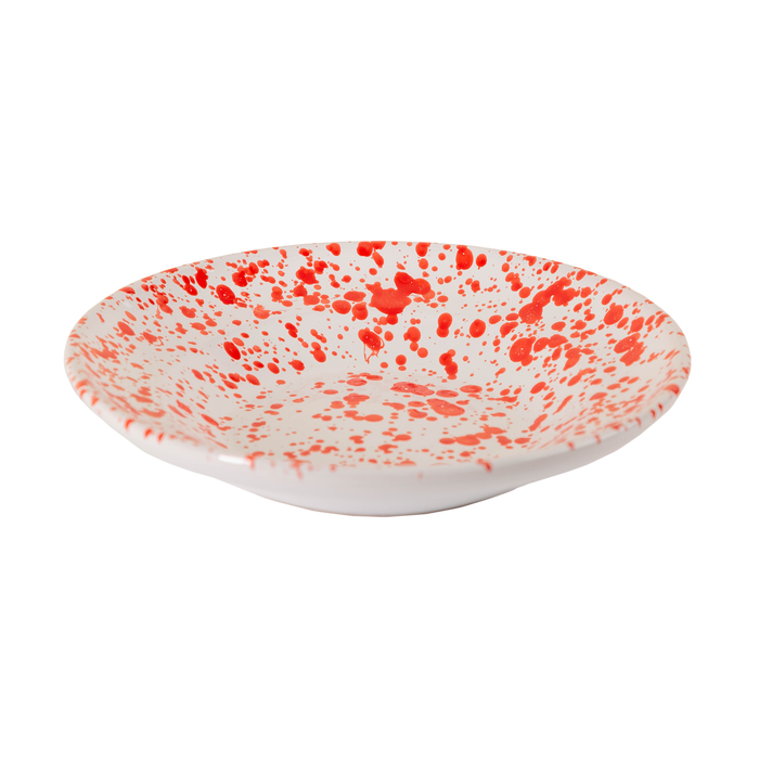 Taverna Speckled Soup Bowl, Red/White