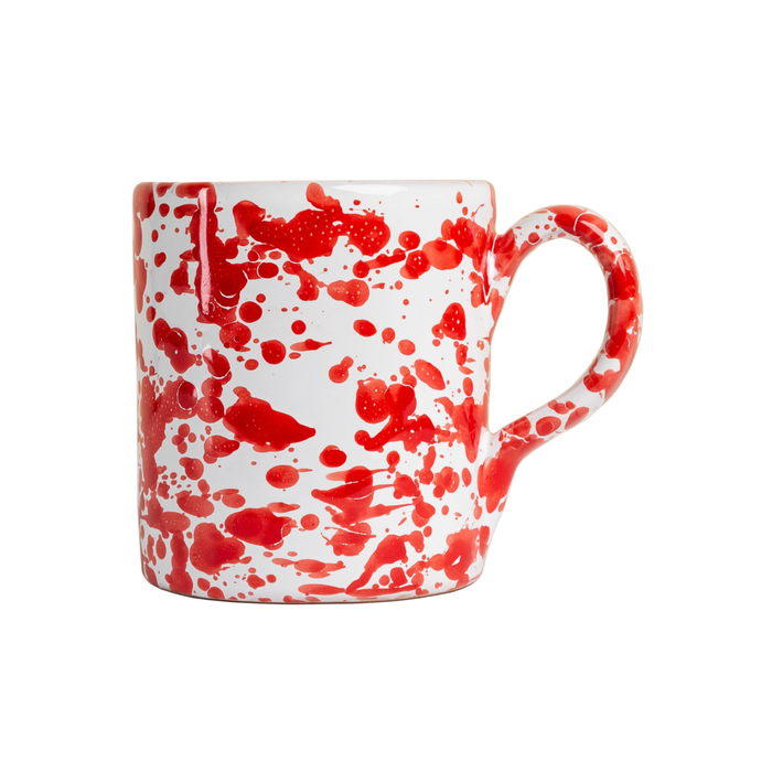 Taverna Speckled Mug, Red / White