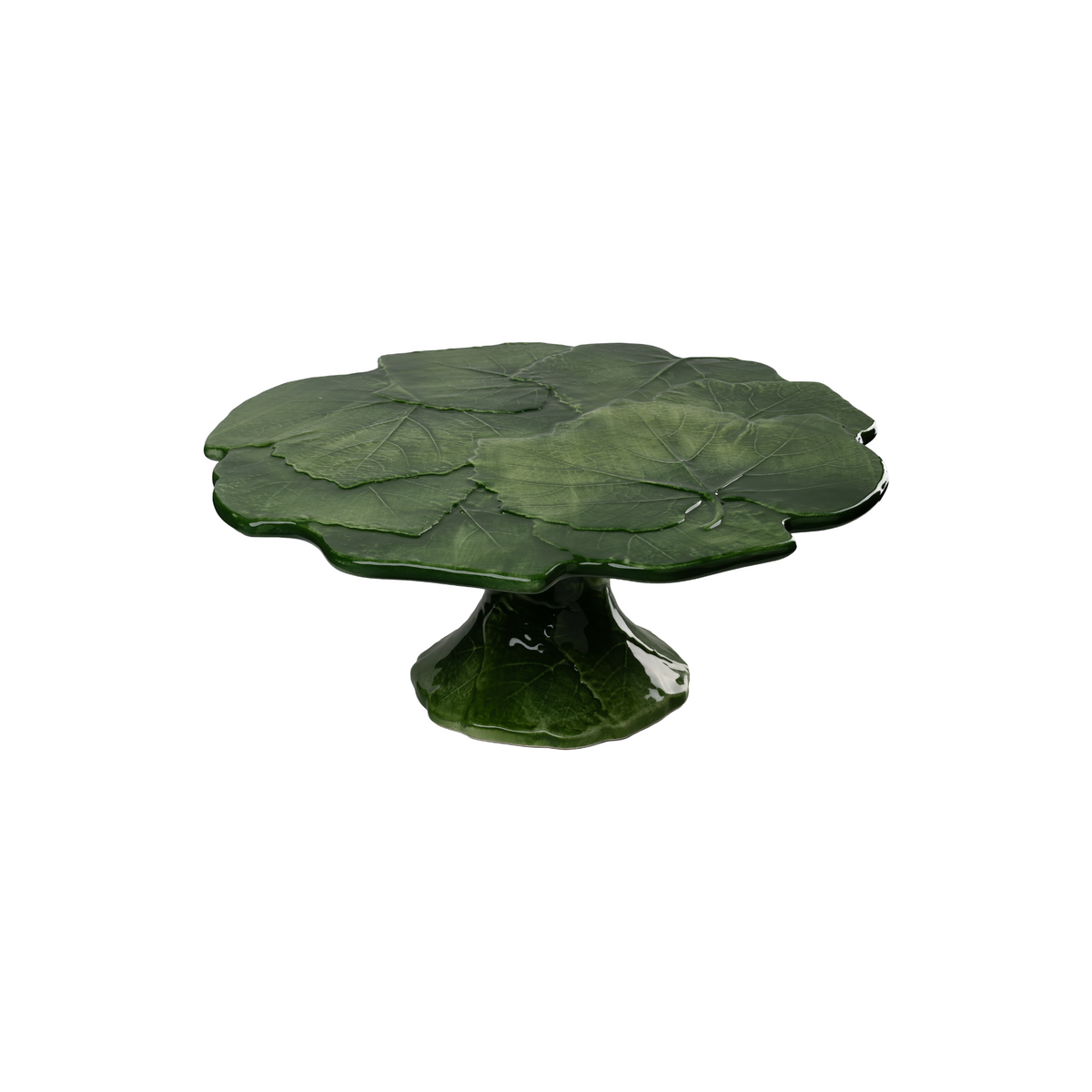 Compagnia Green Cake Plate, Small