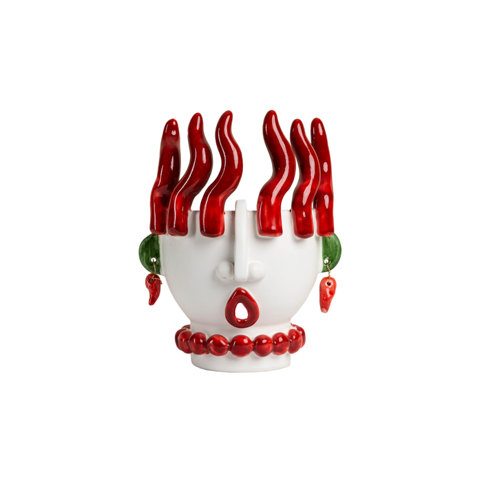 Studio Z Cachepot, Small Head with Peppers