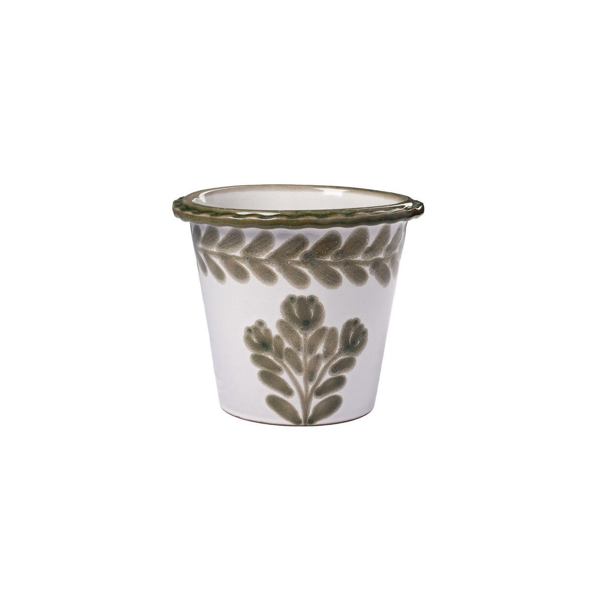 Medium Green Thumbprint Pot