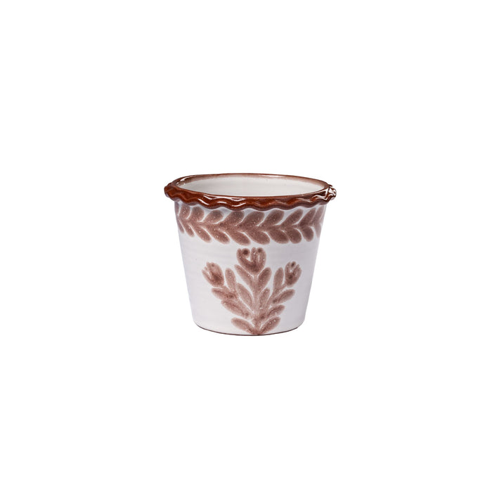 Small Sepia Thumbprint Pot