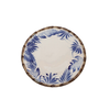 Compagnia Dinner Plate, Blue Leaves w/ Bamboo, Large