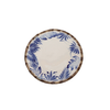 Compagnia Dessert Plate, Blue Leaves w/ Bamboo, Small