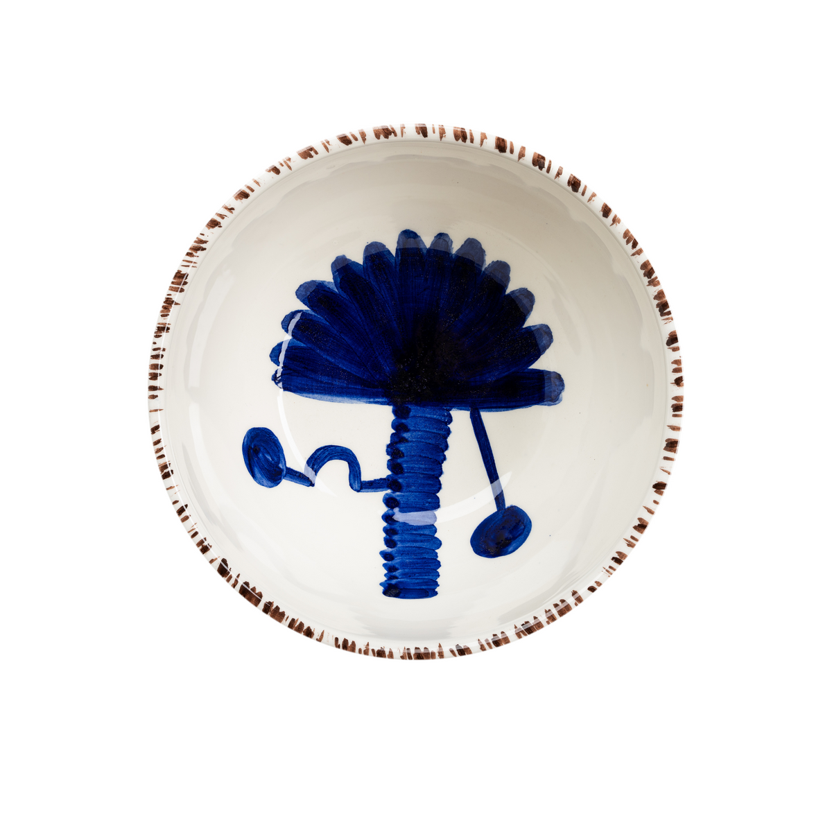 Casa Nuno Bowl, Blue with Palm