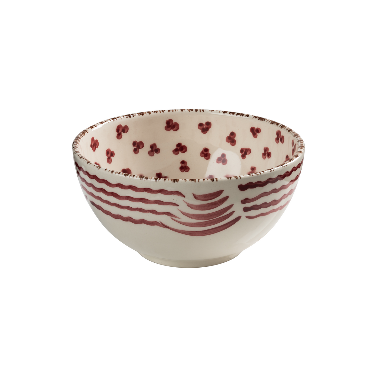 Casa Nuno Bowl, Pink with Pomegranate