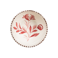 Casa Nuno Bowl, Pink with Flowers & Waves