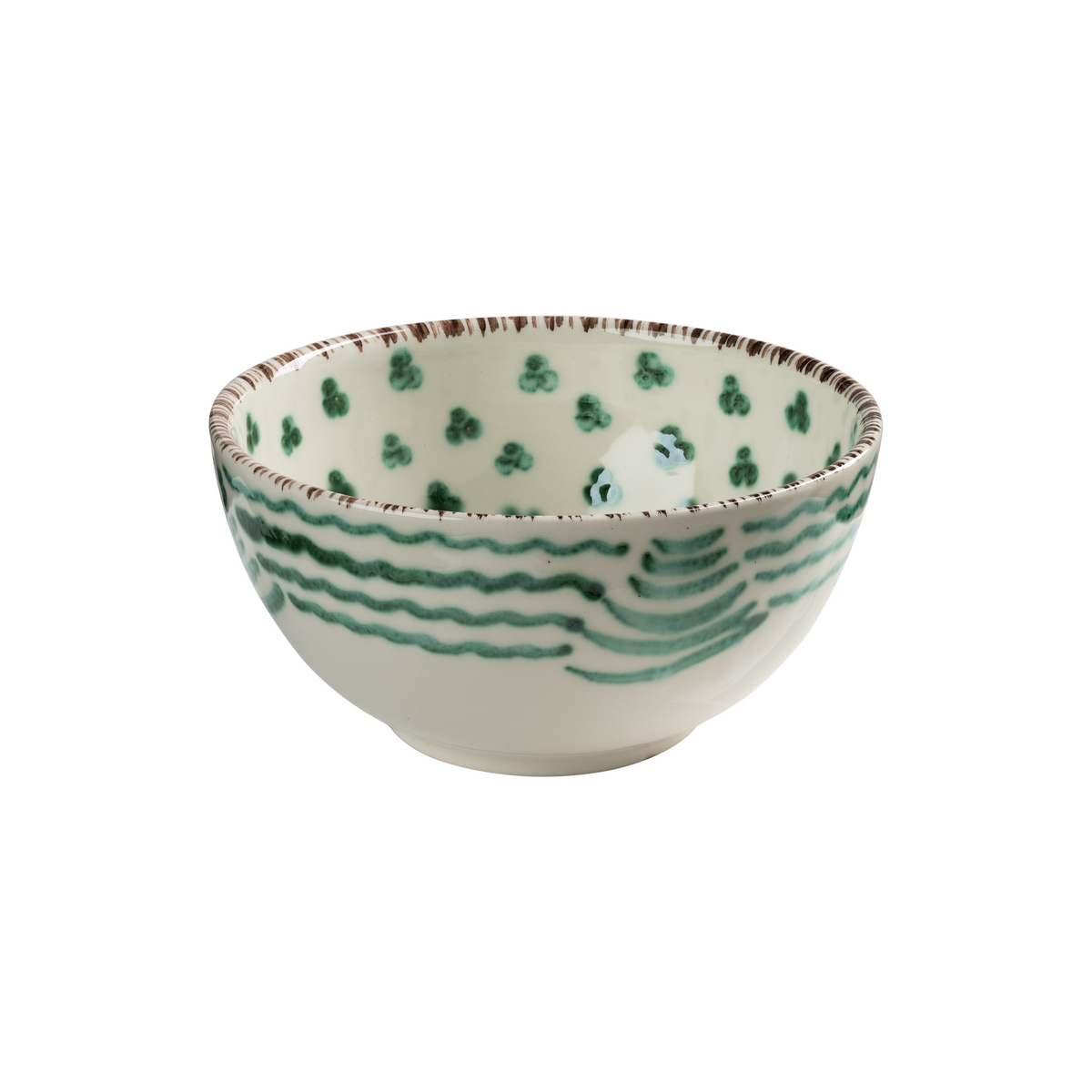 Casa Nuno Bowl, Green with Pomegranate