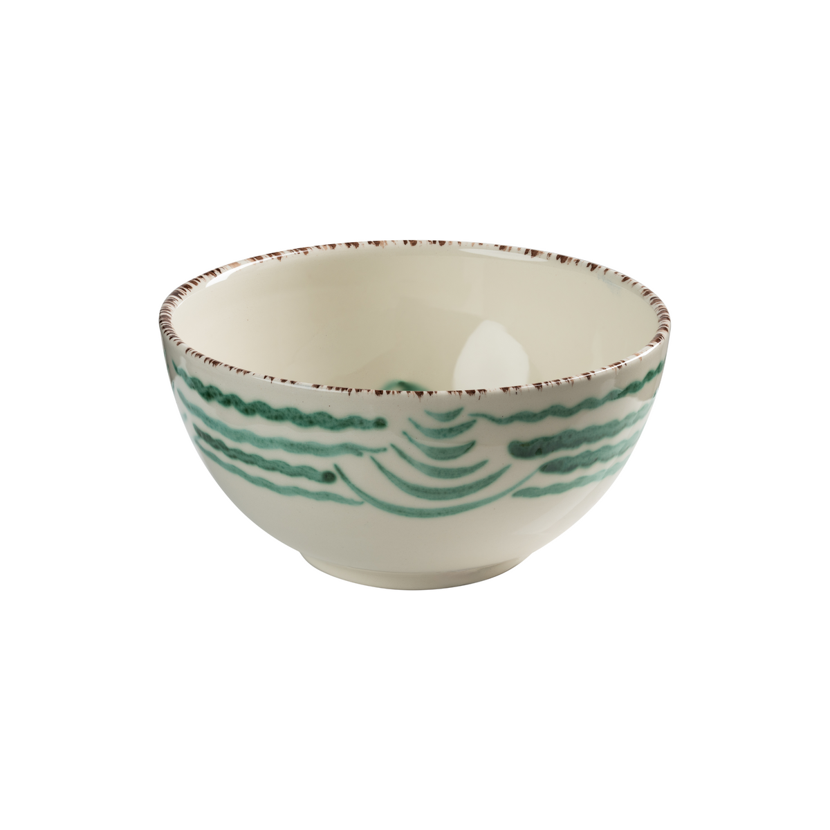 Casa Nuno Bowl, Green Waves & Flowers