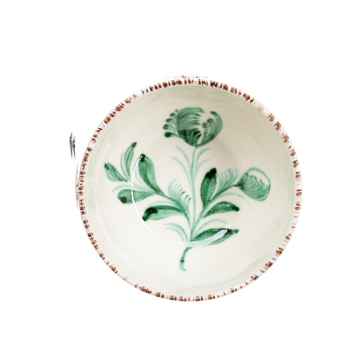 Casa Nuno Bowl, Green Waves & Flowers