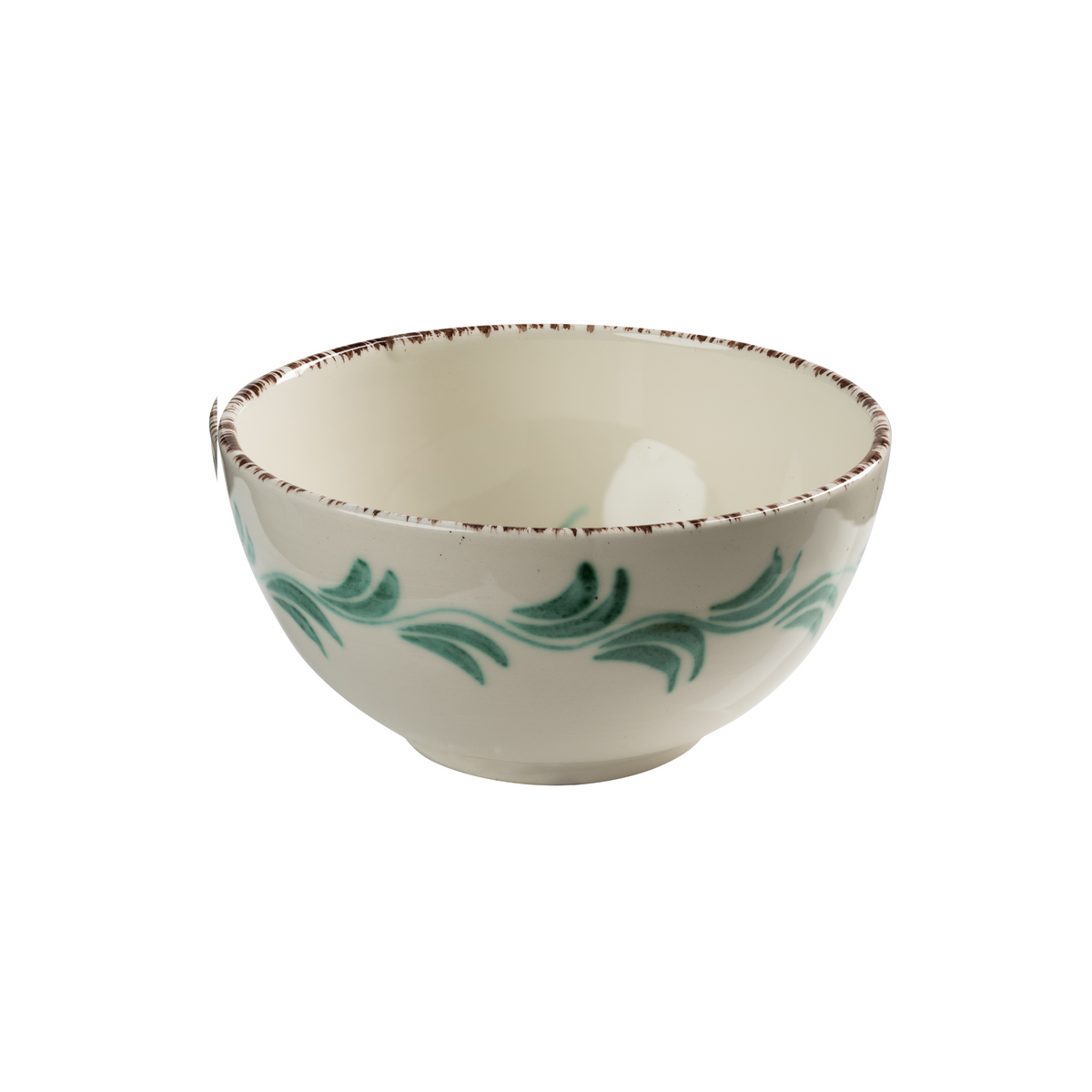 Casa Nuno Bowl, Green with 3 Flowers