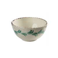 Casa Nuno Bowl, Green with 3 Flowers