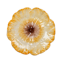 Elisabetta Flower Dinner Plate, Yellow