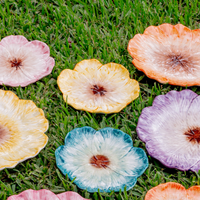 Elisabetta Flower Dessert Plate, Yellow