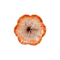 Elisabetta Flower Dessert Plate, Orange