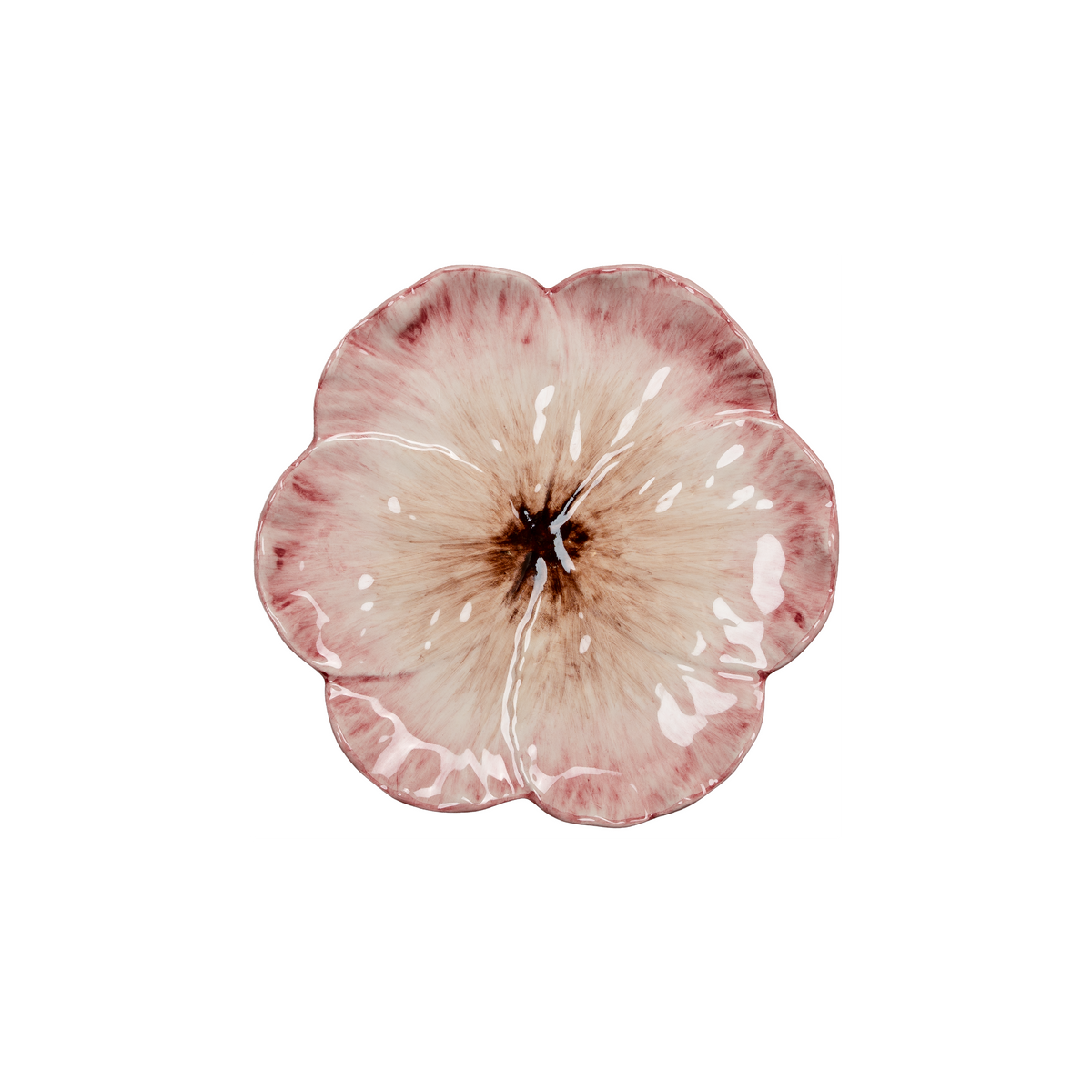 Elisabetta Flower Dessert Plate, Pink