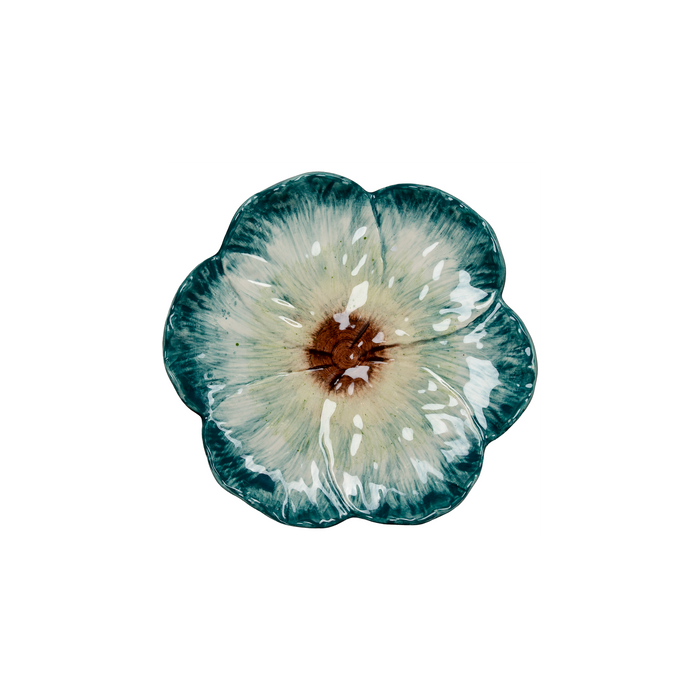 Elisabetta Flower Dessert Plate, Green