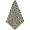 Sage Green/Blue Flower Napkin with Floral Lace Edge