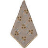 Gray with Yellow & Blue Flowers Napkin with Floral Lace Edge