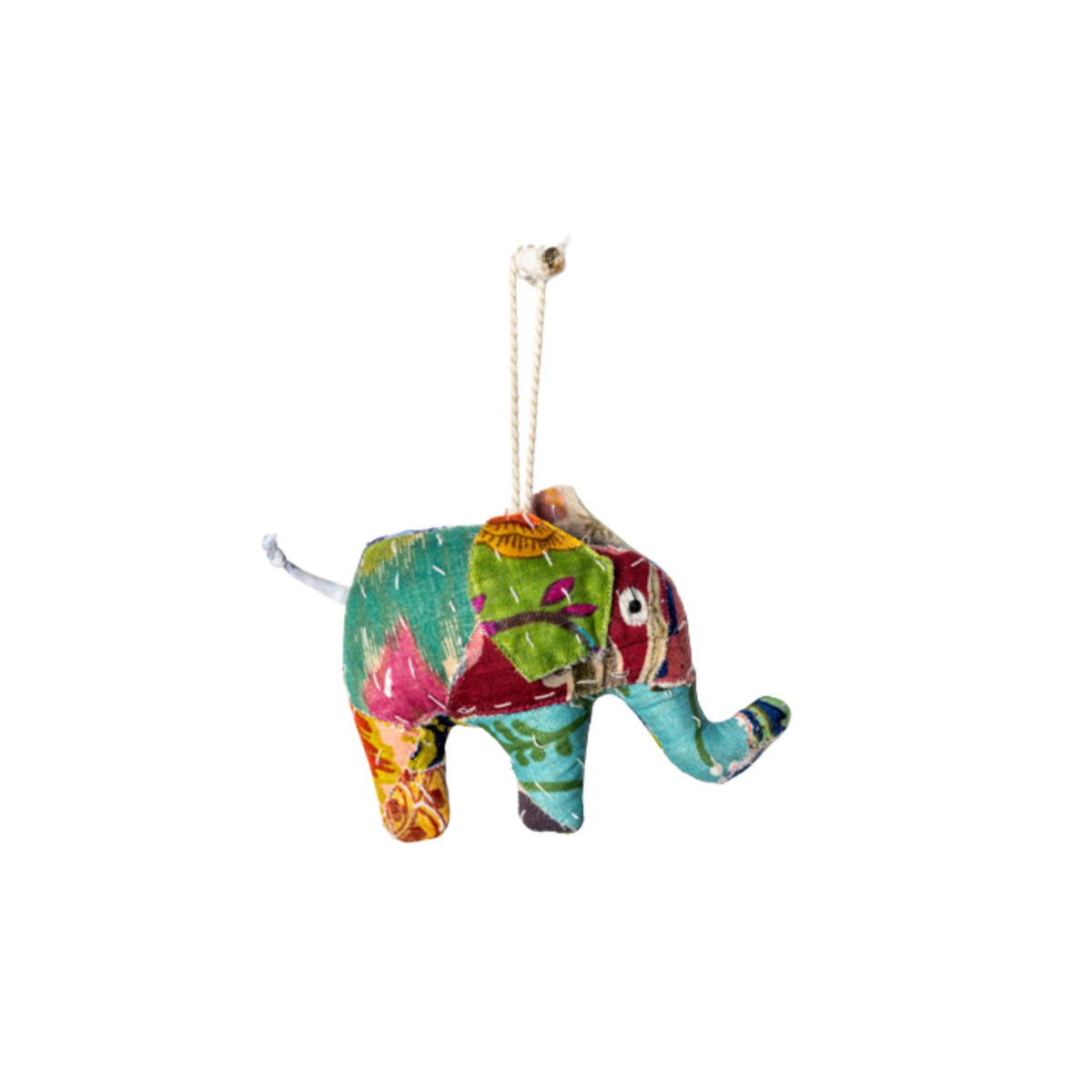 Kantha Elephant Ornament
