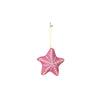 Kantha Pink Star Ornament