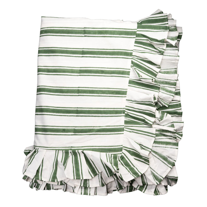Cotswold Tablecloth, Green & White