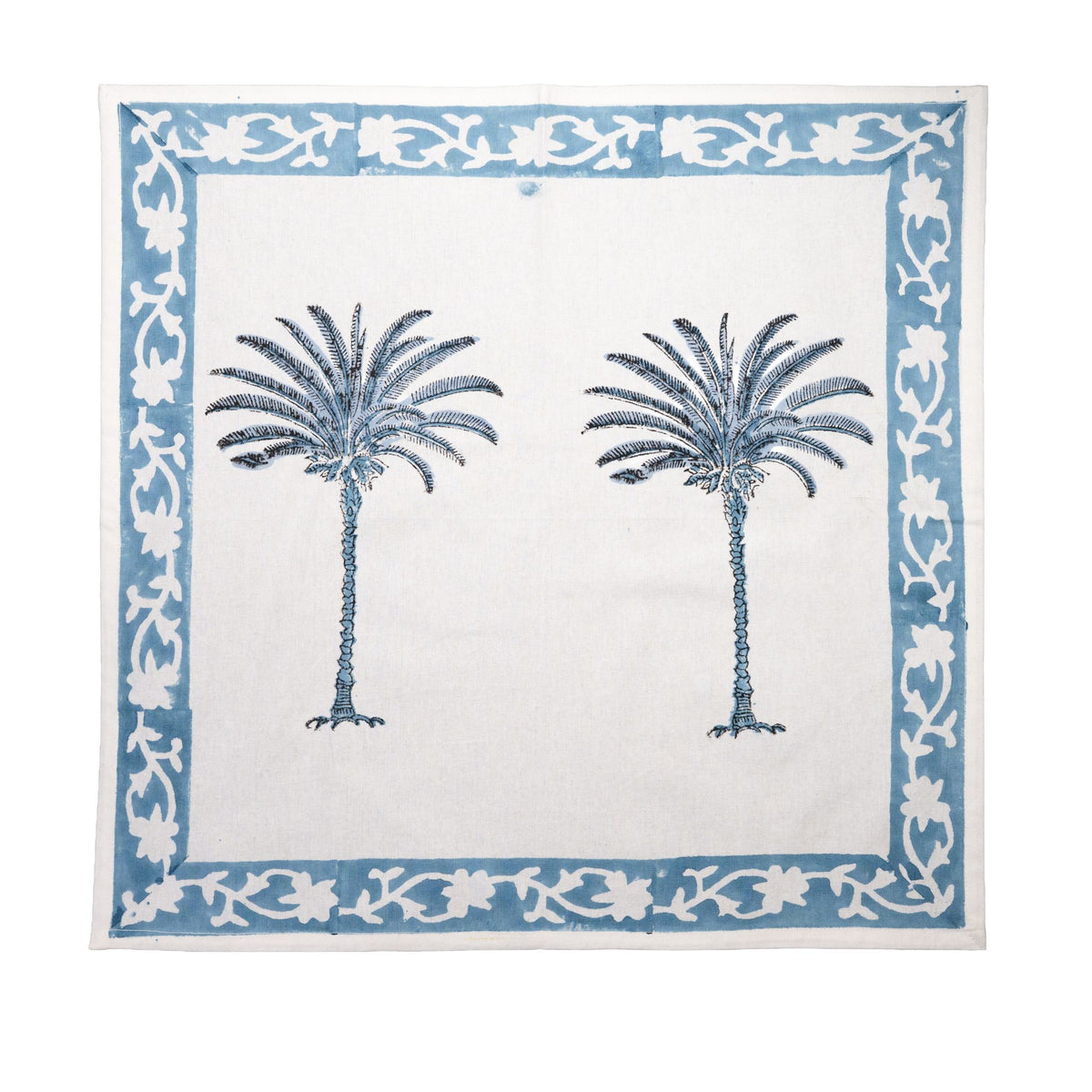 Cabana Napkin, Blue Palm with Border