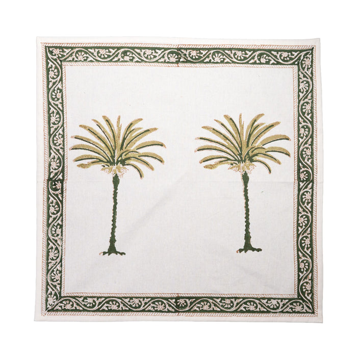 Cabana Napkin, Green Palm with Border