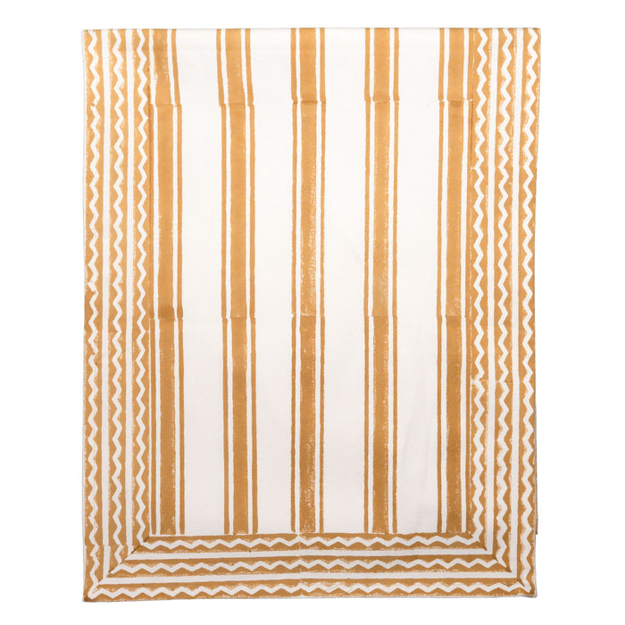 Table Runner, Gold & White Striped