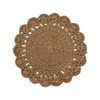 Cotswolds Jute Placemat, With Natural Scalloped Edge
