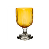 Glass Hurricane, Amber Top Clear Base