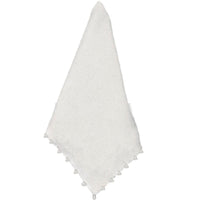White Cotton Napkin, Pom-Pom Border