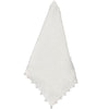 White Cotton Napkin, Pom-Pom Border