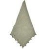 Gray Cotton Napkin, Pom-Pom Border