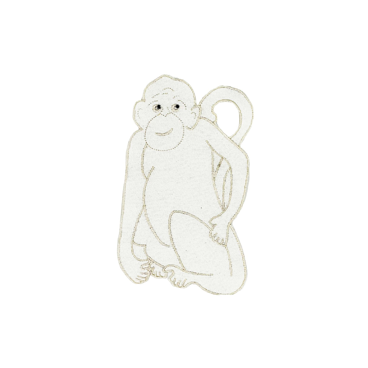 Monkey Cocktail Napkin, White