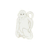Monkey Cocktail Napkin, White