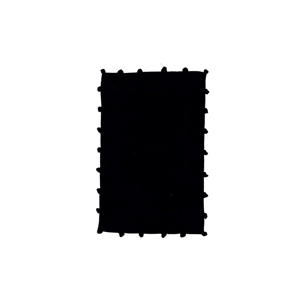 Cocktail Napkin, Black Pom-Pom