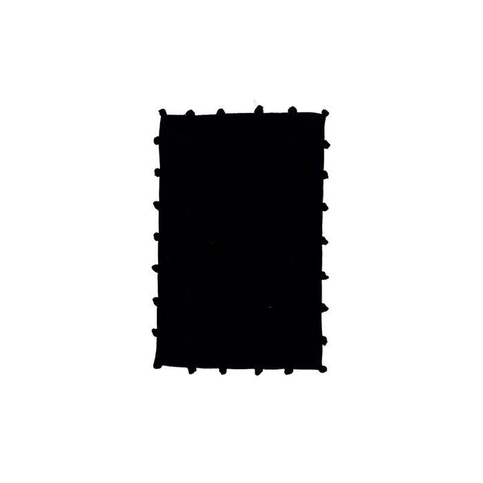 Cocktail Napkin, Black Pom-Pom, Set of 8