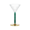Palazzo Martini Glass, Clear, Green, Gold