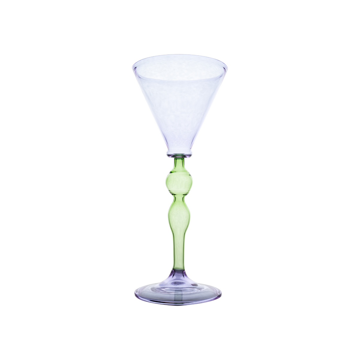 Palazzo Wine Glass, Lavender & Green