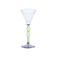 Palazzo Wine Glass, Lavender & Green