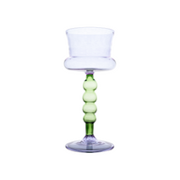 Palazzo Square Wine Glass, Lavender & Green