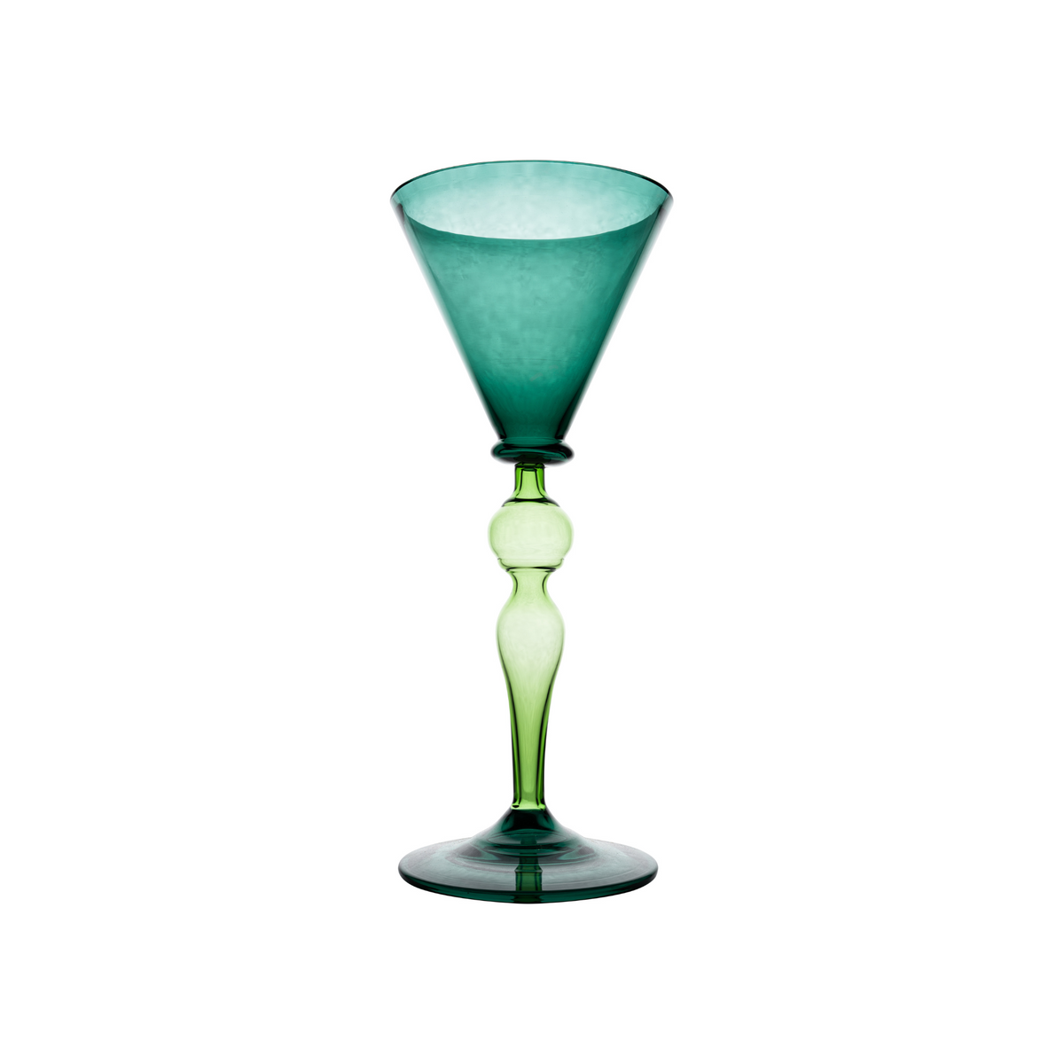 Palazzo Wine Glass, Turquoise & Green
